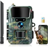 WOLFANG 4G LTE mobiele wildcamera, landelijke 4G LTE, 2K 36MP mobiele trailcamera met APP-bediening, super nachtzicht, 2.0'TFT-display, 0.2s trigger, bewegingsgeactiveerd, waterdicht