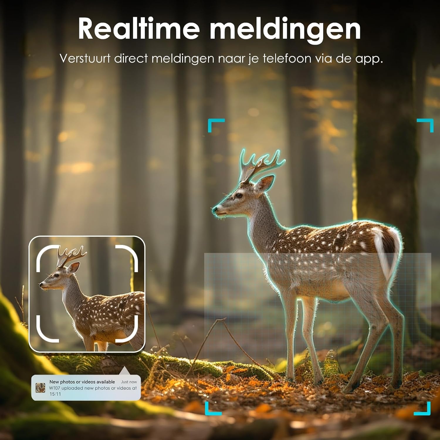 WOLFANG 4G LTE mobiele wildcamera, landelijke 4G LTE, 2K 36MP mobiele trailcamera met APP-bediening, super nachtzicht, 2.0'TFT-display, 0.2s trigger, bewegingsgeactiveerd, waterdicht