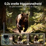 WOLFANG 4G LTE mobiele wildcamera, landelijke 4G LTE, 2K 36MP mobiele trailcamera met APP-bediening, super nachtzicht, 2.0'TFT-display, 0.2s trigger, bewegingsgeactiveerd, waterdicht