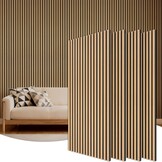 TONOR Houten wandpanelen voor binnenwanddecoratie, 4 stuks, 120 × 60 cm - Maat 4 Pak