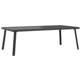 vidaXL Tuintafel 110x55x35 cm staal antracietkleurig