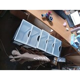 Iris Ohyama, Toren, Ladekast, Kunststof opbergorganizer met ergonomisch handvat, 5L, 5 laden, met wielen, BPA-vrij, Kantoor, Slaapkamer, Woonkamer, DDDC-005, zwart