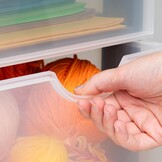 Iris Ohyama, Toren, Ladekast, Kunststof opbergorganizer met ergonomisch handvat, 5L, 5 laden, met wielen, BPA-vrij, Kantoor, Slaapkamer, Woonkamer, DDDC-005, zwart