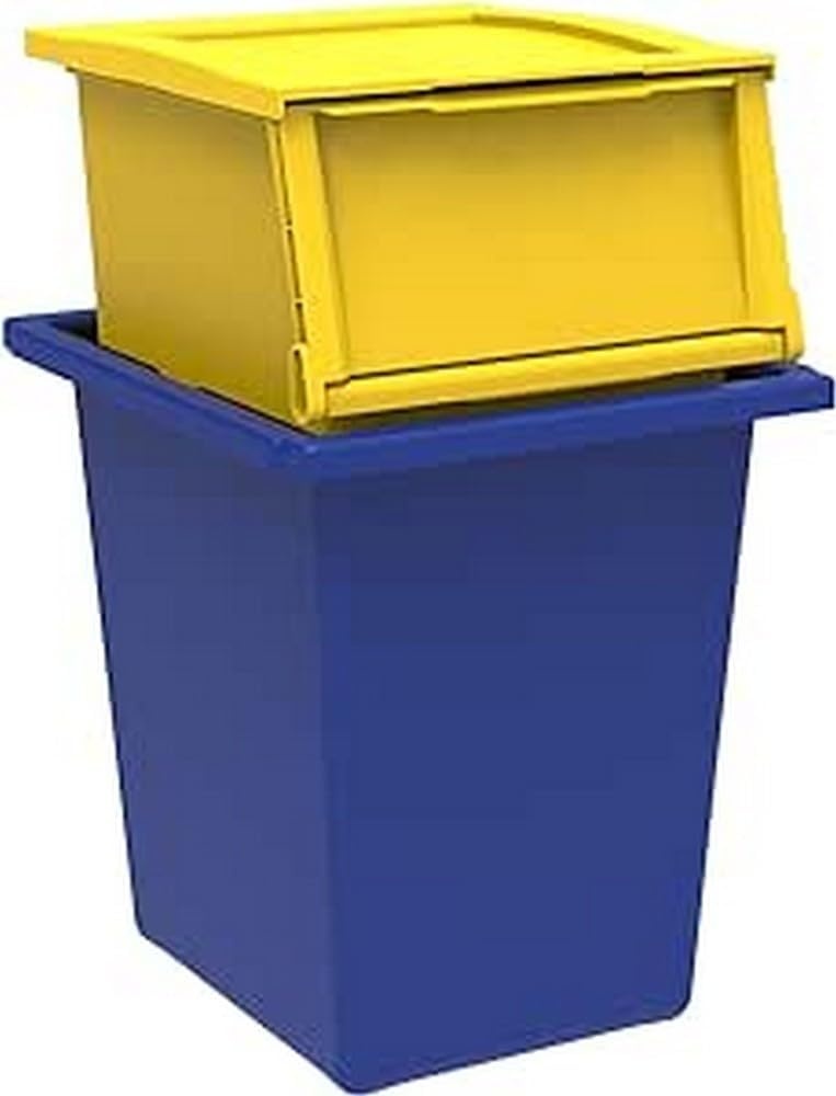 Terry, Ecocab 3 kast voor afvalscheiding, voor binnen en buiten, 3 aparte vakken, materiaal: kunststof, afmetingen: 102 x 39 x 88,7 cm