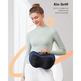 KNQZE Nekmassageapparaat met warmtefunctie, Shiatsu massageapparaat met 3D roterende massagekoppen, massagekussen voor nek, schouder en rug, rugmassageapparaat voor kantoor, thuis, afstandsbediening
