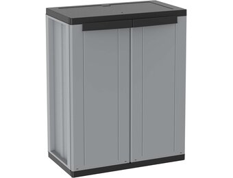 Terry, Jline 68, kast met twee deuren, 1 beweegbare plank, voor binnen en buiten - 68 x 37,5 x 85 cm - Maat 68x37,5x85 cm