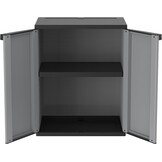 Terry, Jline 68, kast met twee deuren, 1 beweegbare plank, voor binnen en buiten - 68 x 37,5 x 85 cm - Maat 68x37,5x85 cm