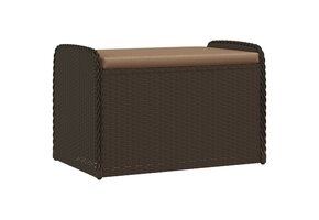 VidaXL Opbergbank Poly Rattan Bruin - 56% Korting!