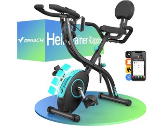 MERACH 4-in-1 Opvouwbare Hometrainer - Magnetische Ergometer - Grijs