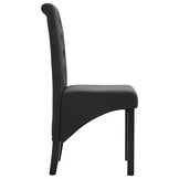 vidaXL Eetkamerstoelen 2 st stof donkergrijs