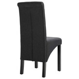 vidaXL Eetkamerstoelen 2 st stof donkergrijs