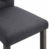 Eetkamerstoelen Donkergrijs Stof - 2 Stuks (59% Korting)