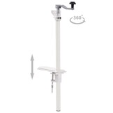 vidaXL Blikopener 70 cm aluminium en roestvrij staal zilverkleurig