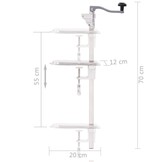 vidaXL Blikopener 70 cm aluminium en roestvrij staal zilverkleurig