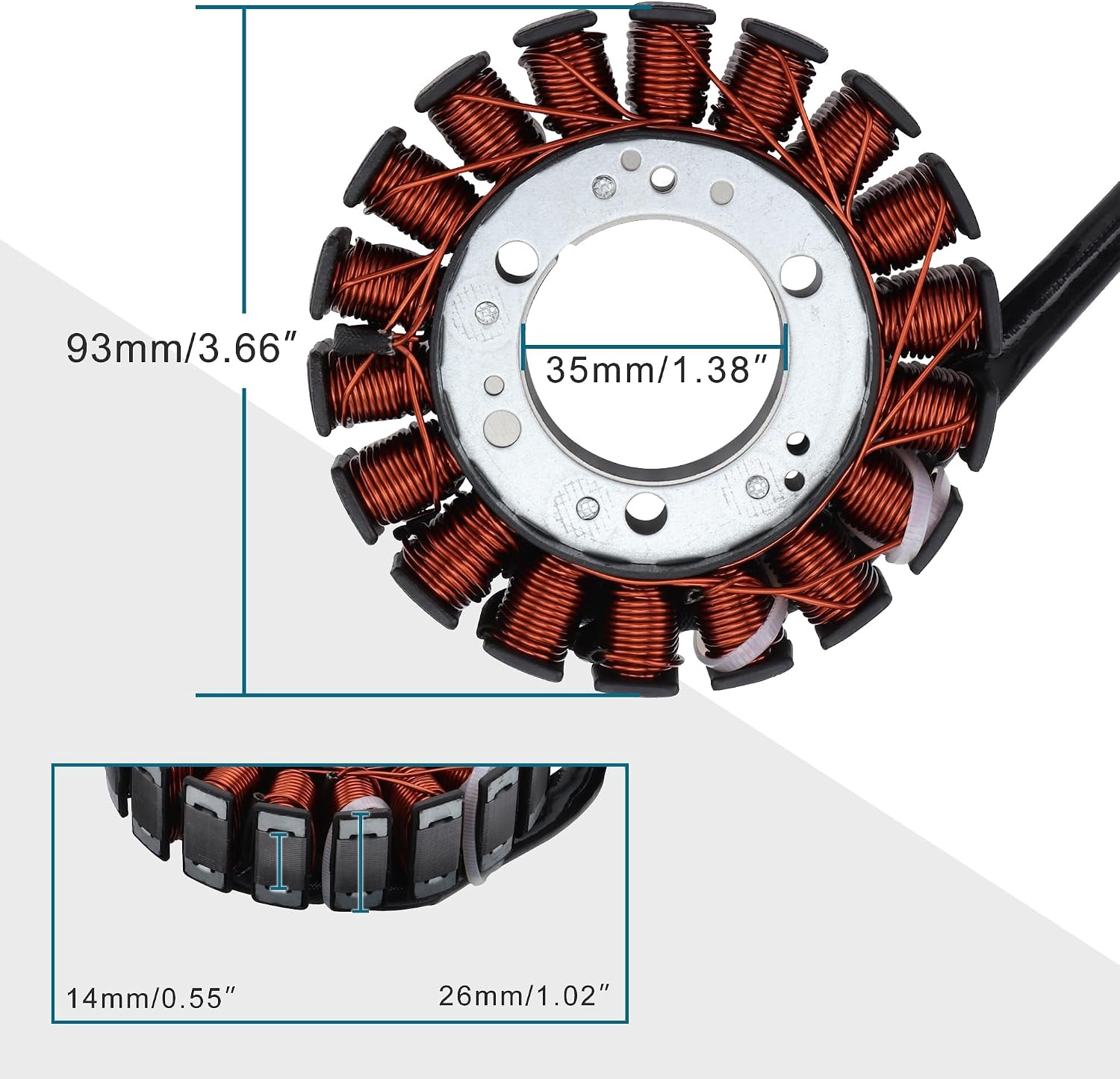 GOOFIT 18 Coil Motorfiets Magneto Stator Coil Vervanging voor Suzuki LTZ400 Quadsport Z KFX KSF 400 KSF400 Arctische Kat DVX400