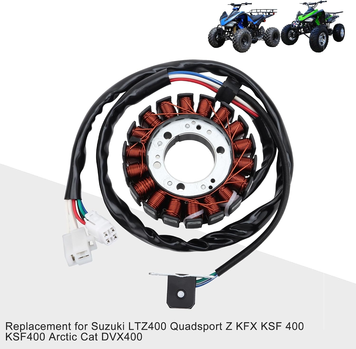 GOOFIT 18 Coil Motorfiets Magneto Stator Coil Vervanging voor Suzuki LTZ400 Quadsport Z KFX KSF 400 KSF400 Arctische Kat DVX400