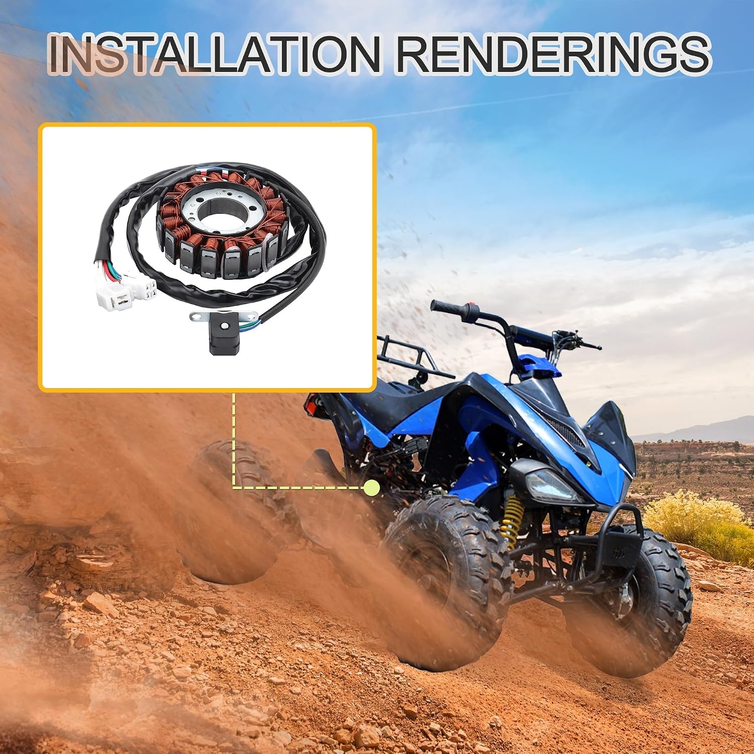 GOOFIT 18 Coil Motorfiets Magneto Stator Coil Vervanging voor Suzuki LTZ400 Quadsport Z KFX KSF 400 KSF400 Arctische Kat DVX400