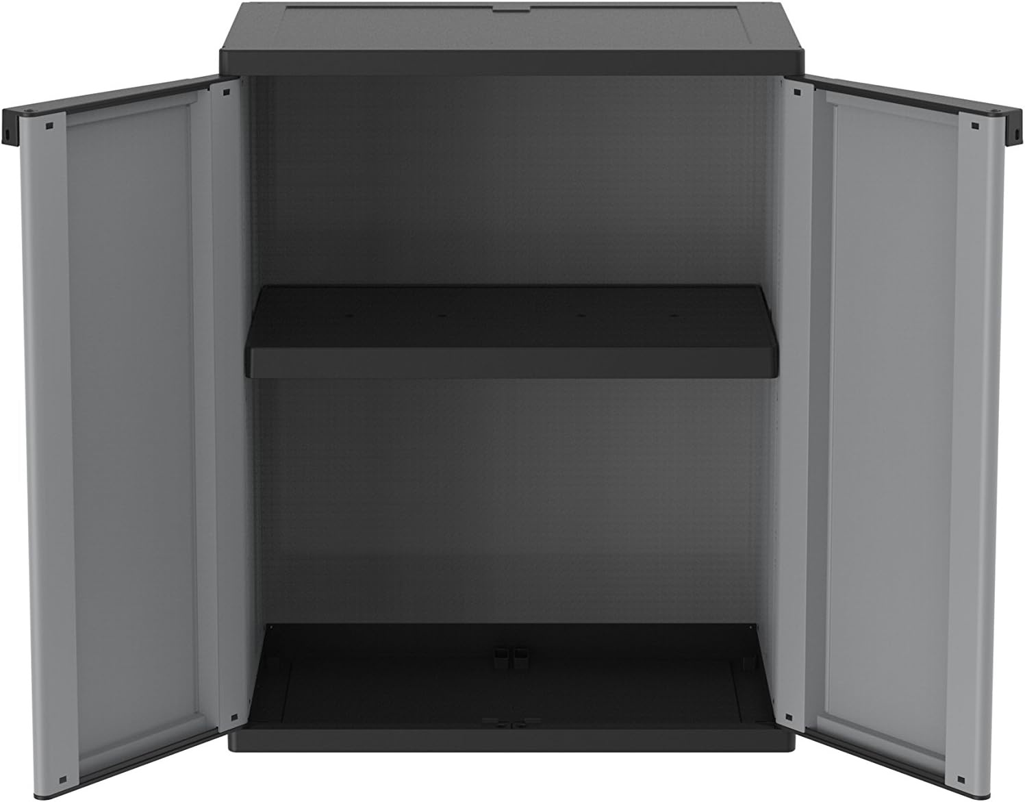 Terry, Jline 68, kast met twee deuren, 1 beweegbare plank, voor binnen en buiten - 68 x 37,5 x 85 cm - Maat 68x37,5x85 cm