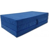 Opvouwbaar Matras 80x200x10 cm Blauw | 3-delig Logeermatras Reismatras Campingmatras | Met Draagtas | Ideaal voor Camper Caravan Tent Boot Sofa