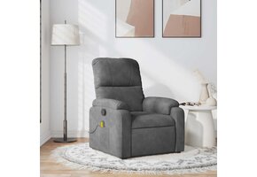 Massagestoel Donkergrijs Microvezelstof (41% Korting)