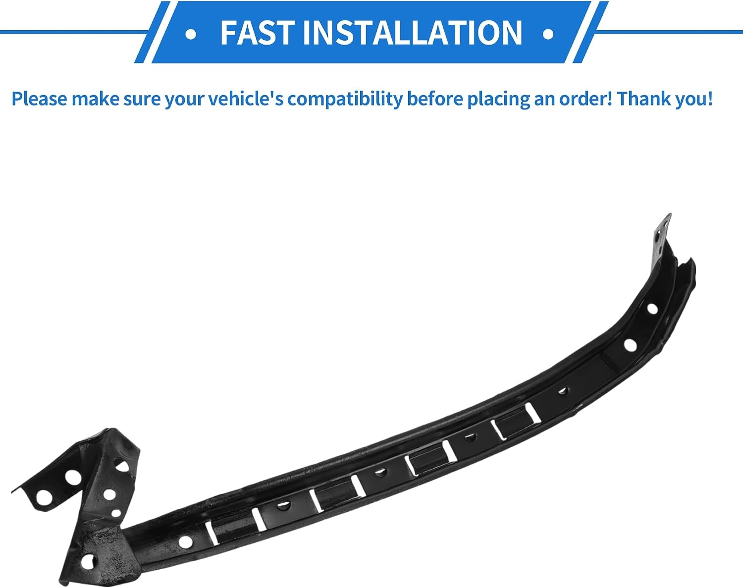 1 Stuk Bumper Ondersteuningsbeugel Compatibel Voor Honda Accord 2003-2007, Duurzaam Metaal Zwart Voorste Rechter Bumper Bevestigingsbeugel Houder Montage Nr.71140Sdaa10