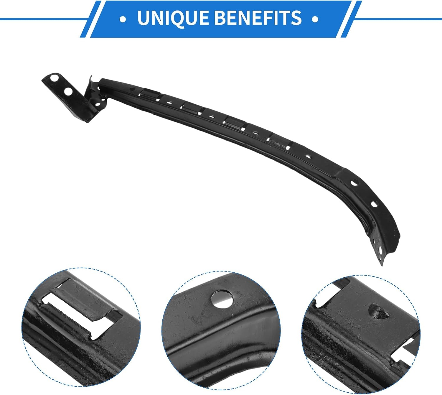 1 Stuk Bumper Ondersteuningsbeugel Compatibel Voor Honda Accord 2003-2007, Duurzaam Metaal Zwart Voorste Rechter Bumper Bevestigingsbeugel Houder Montage Nr.71140Sdaa10