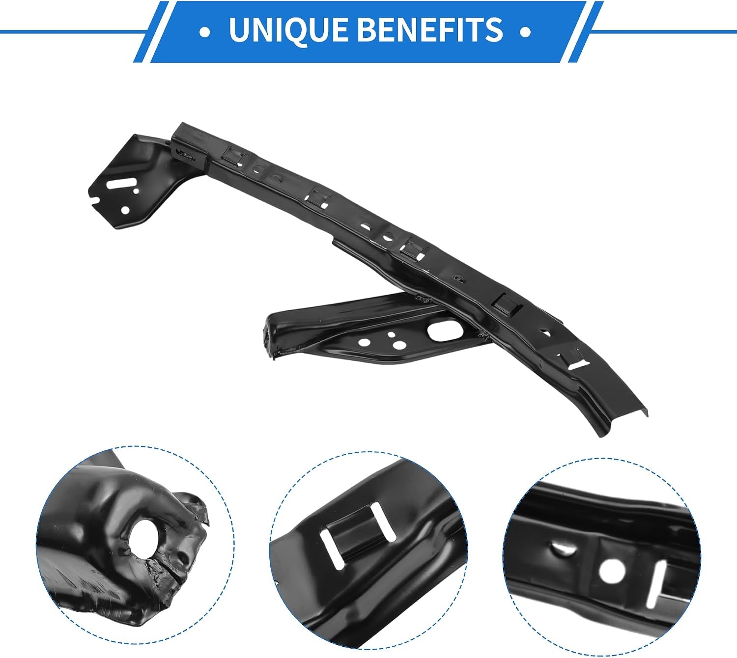 Voorbumper Steunbeugel voor Honda Civic 2012-2015 - Links - Zwart Metaal