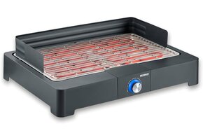 Elektrische tafelbarbecue 2200W Zwart - Geschikt voor Binnen & Buiten - 40% Korting