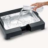 SEVERIN tafelgrill met roestvrijstalen grillrooster voor binnen en buiten, elektrische grill met snelle start, balkongrill zonder verbrandingsgevaar, zwart, PG 8565