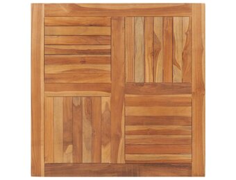 vidaXL Tafelblad vierkant 90x90x2,5 cm massief teakhout