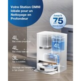 ECOVACS Deebot X1 e Omni robotstofzuiger met multifunctioneel reinigingsstation, 260 min, 400 m², 3D-kaarten, AIVI 3.0 vermijding van obstakels, spraakassistent Yiko