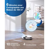 ECOVACS Deebot X1 e Omni robotstofzuiger met multifunctioneel reinigingsstation, 260 min, 400 m², 3D-kaarten, AIVI 3.0 vermijding van obstakels, spraakassistent Yiko