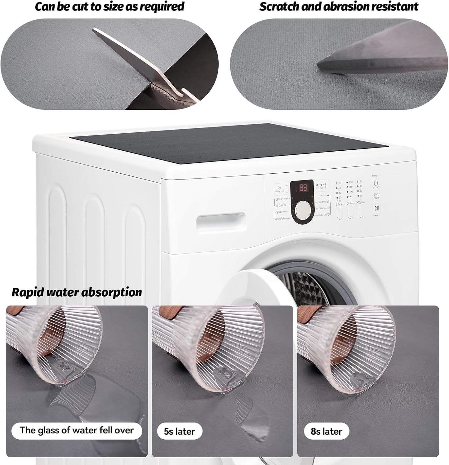 Wasmachinekussen 60 x 60 cm, wasmachine-kussen, universeel