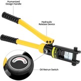 QWORK® hydraulische perstang, perstang, kabelschoenen, 16T, met 13 snijbladen 8-300 mm² - Maat 16T