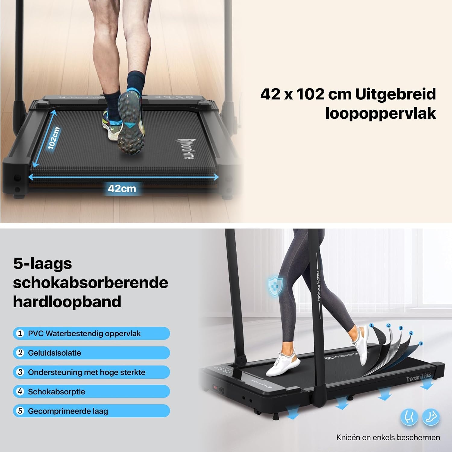 Opvouwbare Loopband Mobvoi Home 1-12 km/u - Zwart - 35% Korting