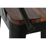 Industriële Barkruk Metaal en Hout Zwart 41x38x96 cm - 35% Korting