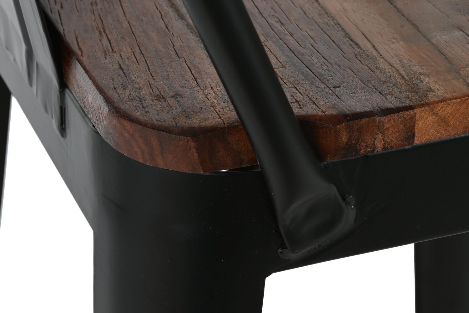 Industriële Barkruk van Metaal & Hout - Zwart - 41x38x96 cm (41% Korting)