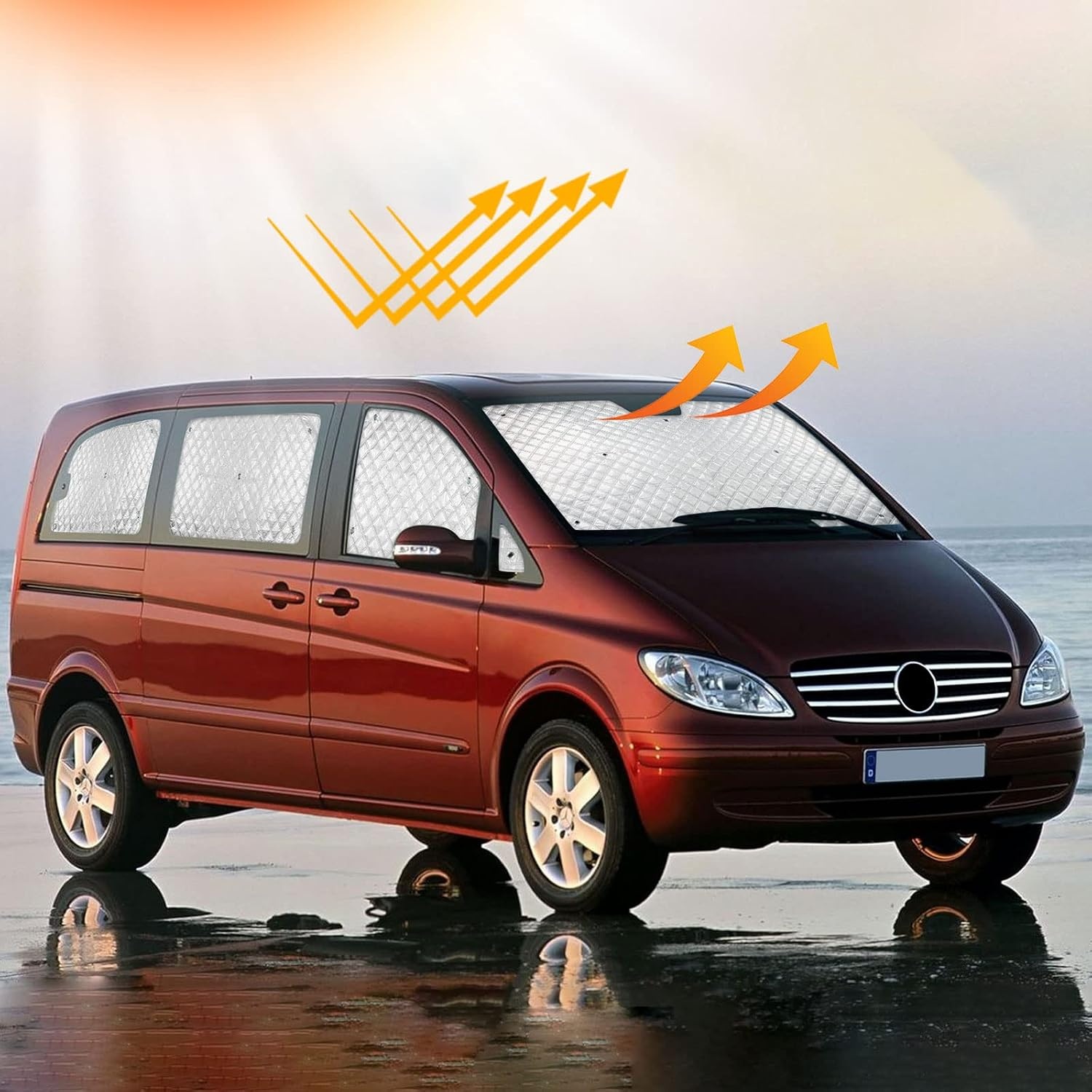 10-delige Thermische Zonwering Set Mercedes Vito/Viano (2003-2014) - 29% Korting