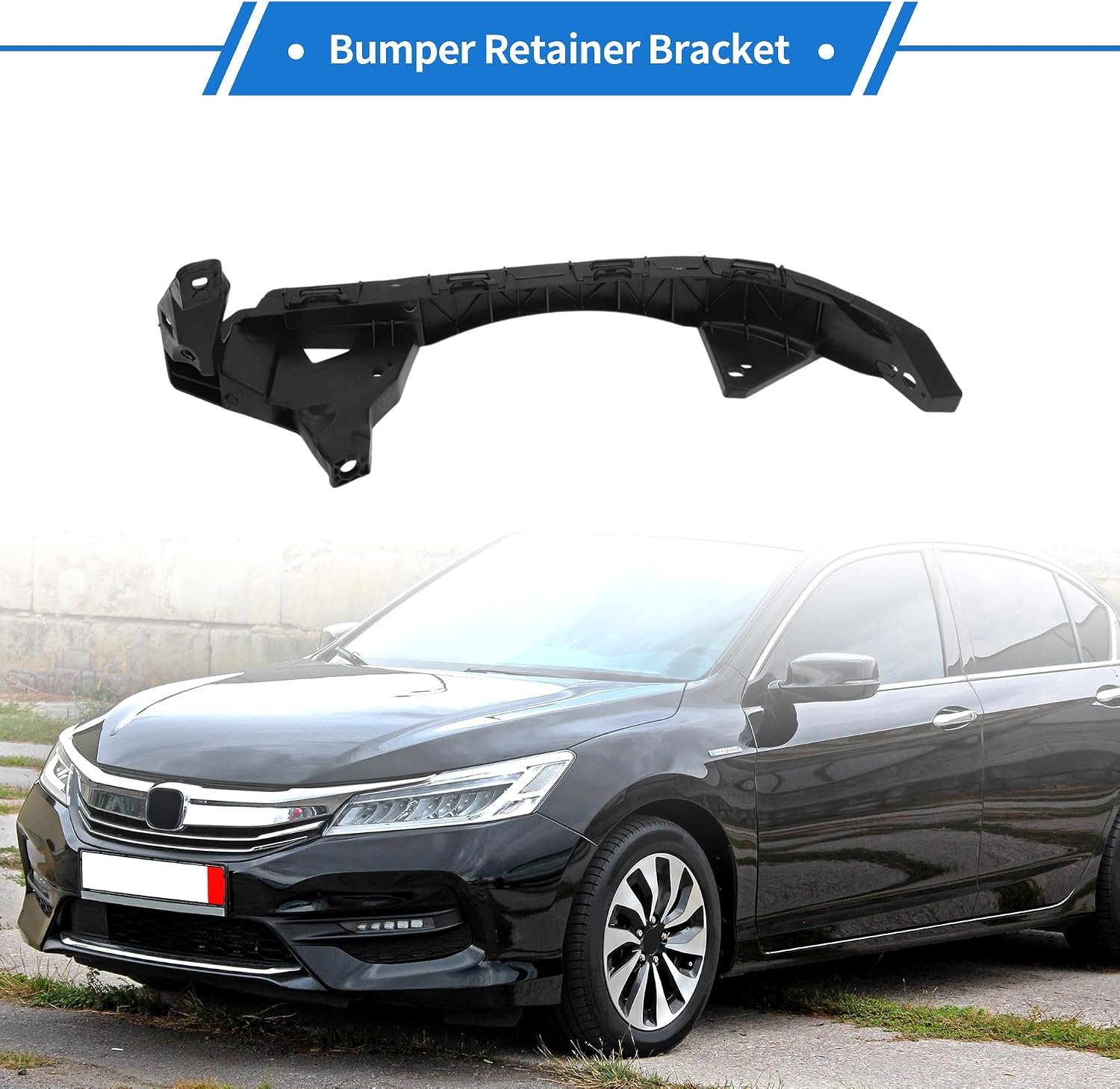 Bumper Bevestigingsbeugel Rechts Voor ABS Zwart Honda Accord 2013-2017 - 29% Korting