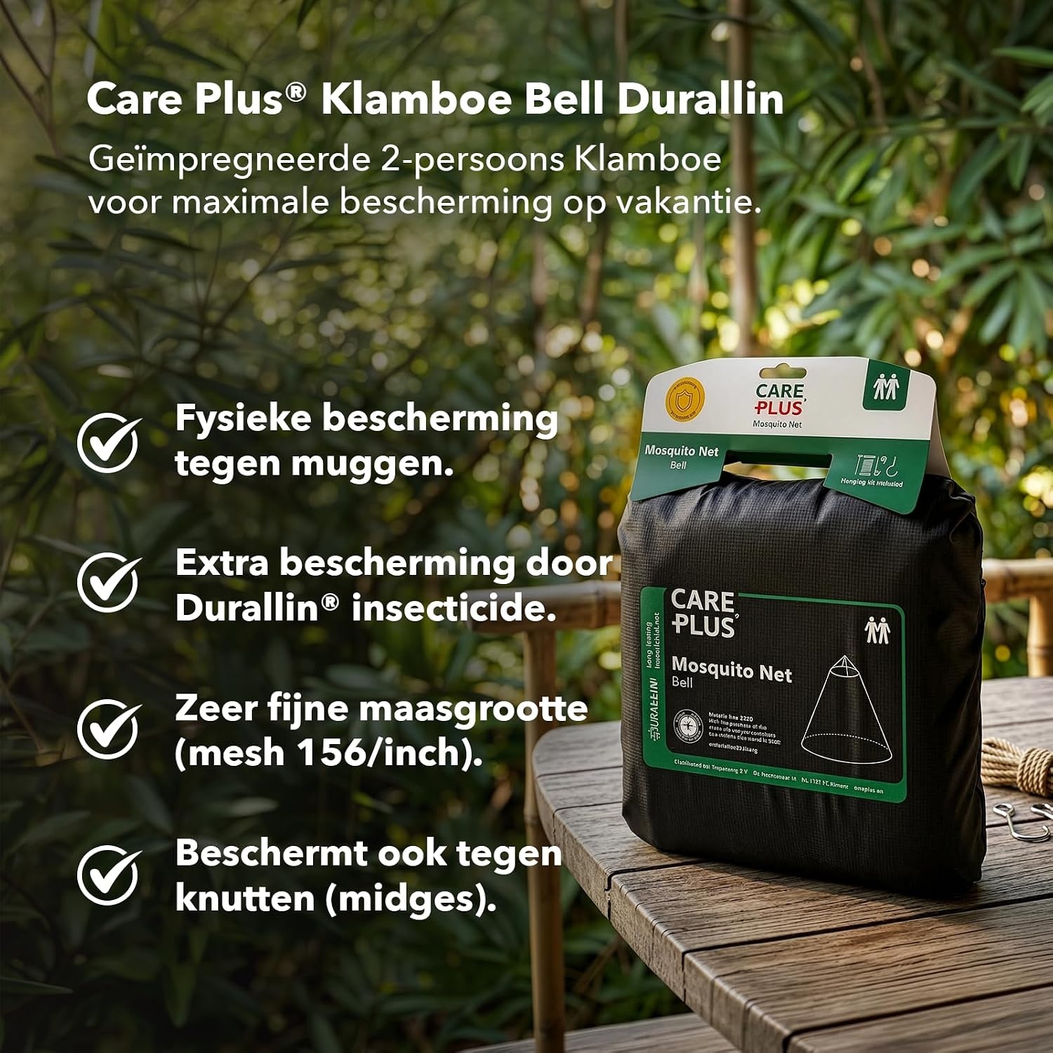 2-Persoons Klamboe Geïmpregneerd met Durallin - 33% Korting