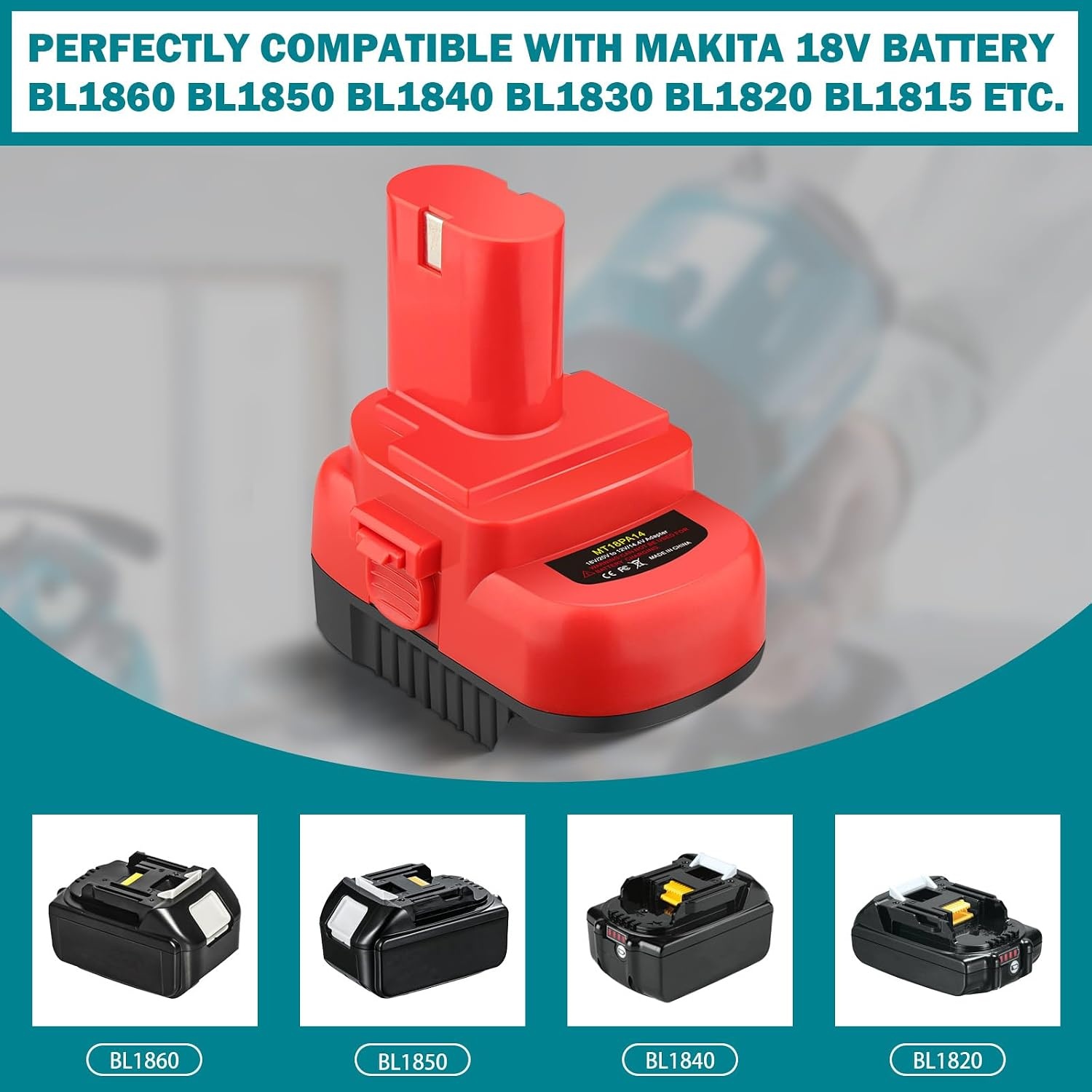 Accu-adapter MT18PA14 voor Makita 18V naar 12V/14.4V Gereedschap - 27% Korting!