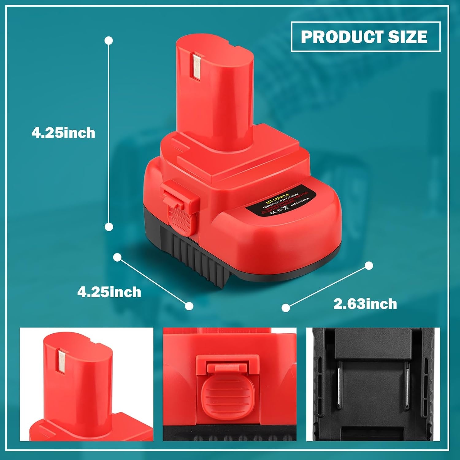 Accu-adapter MT18PA14 voor Makita 18V naar 12V/14.4V Gereedschap - 27% Korting!
