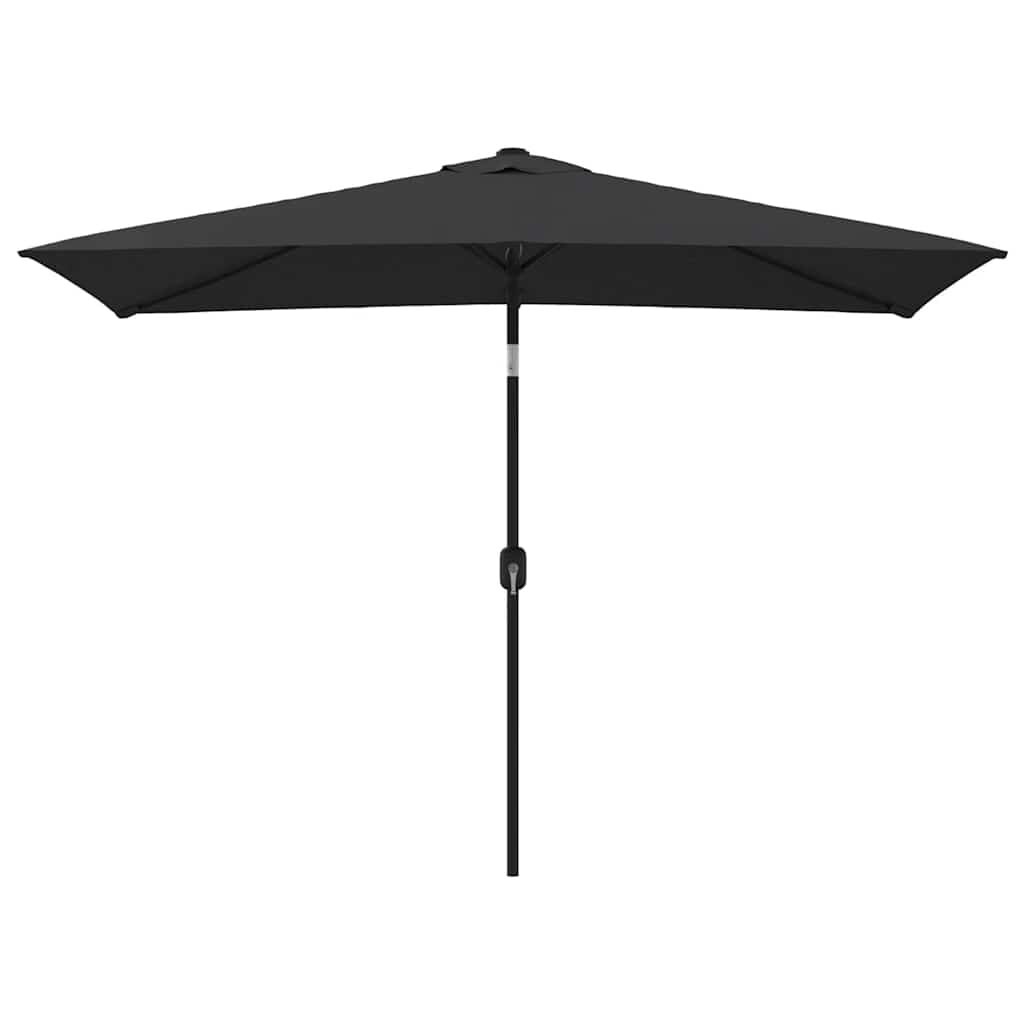 vidaXL Parasol Zwart 300x200 cm met Metalen Paal - 34% Korting!