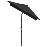vidaXL Parasol Zwart 300x200 cm met Metalen Paal - 34% Korting!