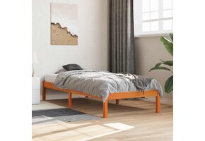 Massief Grenenhouten Bedframe Wasbruin 75x190 cm - 34% Korting