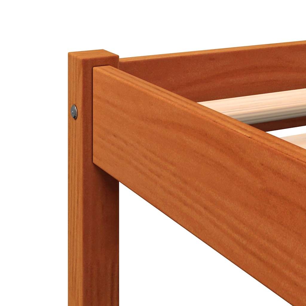 Massief Grenenhouten Bedframe Wasbruin 75x190 cm - 34% Korting