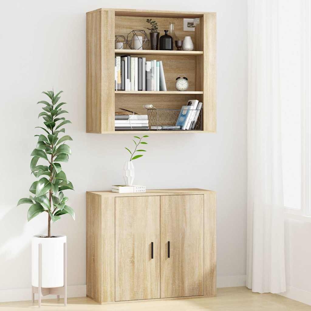 vidaXL Wandkast 80x33x80 cm Sonoma Eiken - 34% Korting