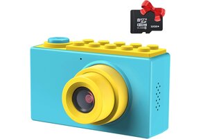 Digitale Kindercamera Blauw - 39% Korting! | 32GB SD-kaart
