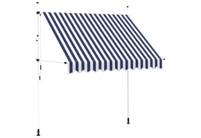 Uittrekbare Luifel 250cm Blauw/Wit Gestreept - 42% Korting