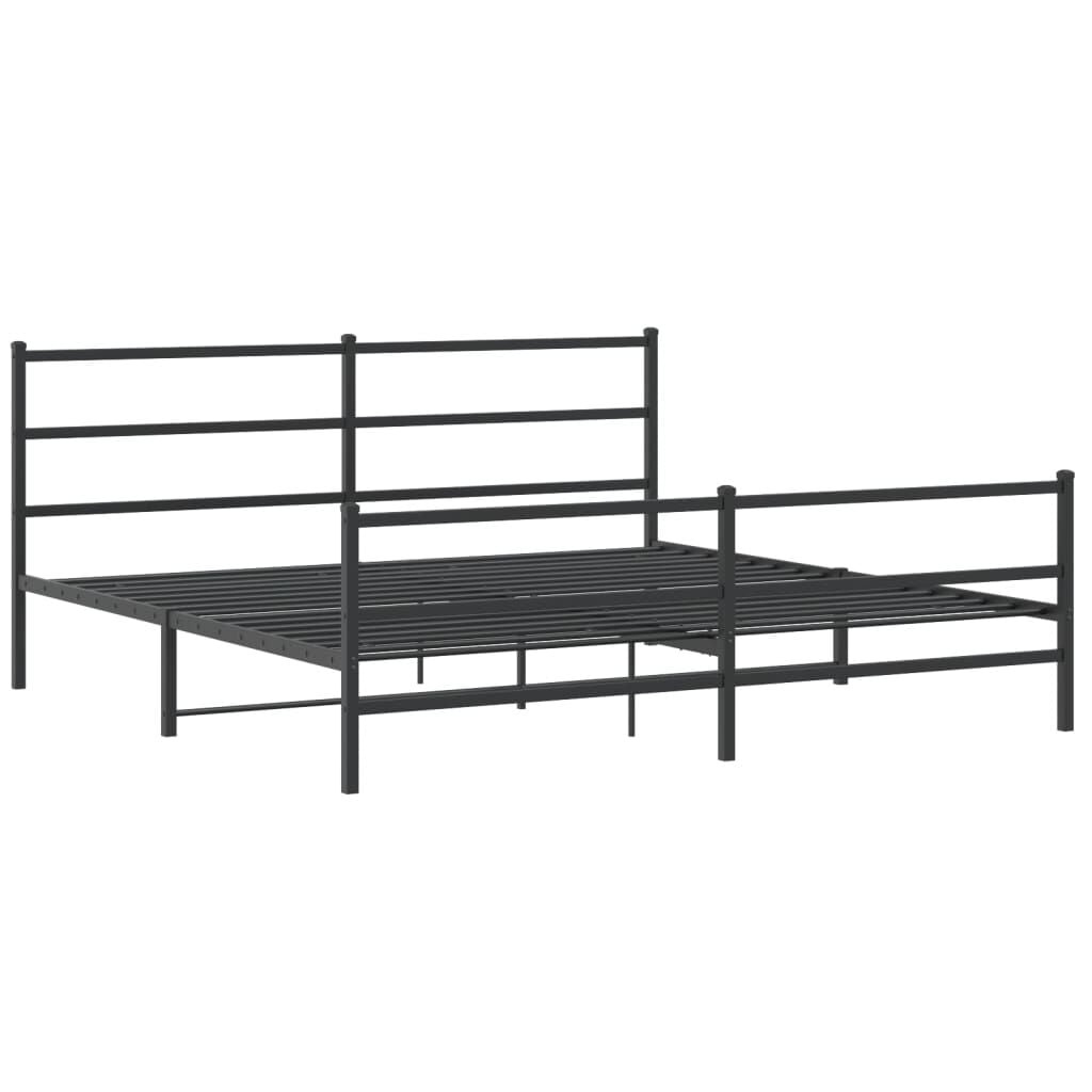 VidaXL Metalen Bedframe Zwart 180x200 cm met Korting